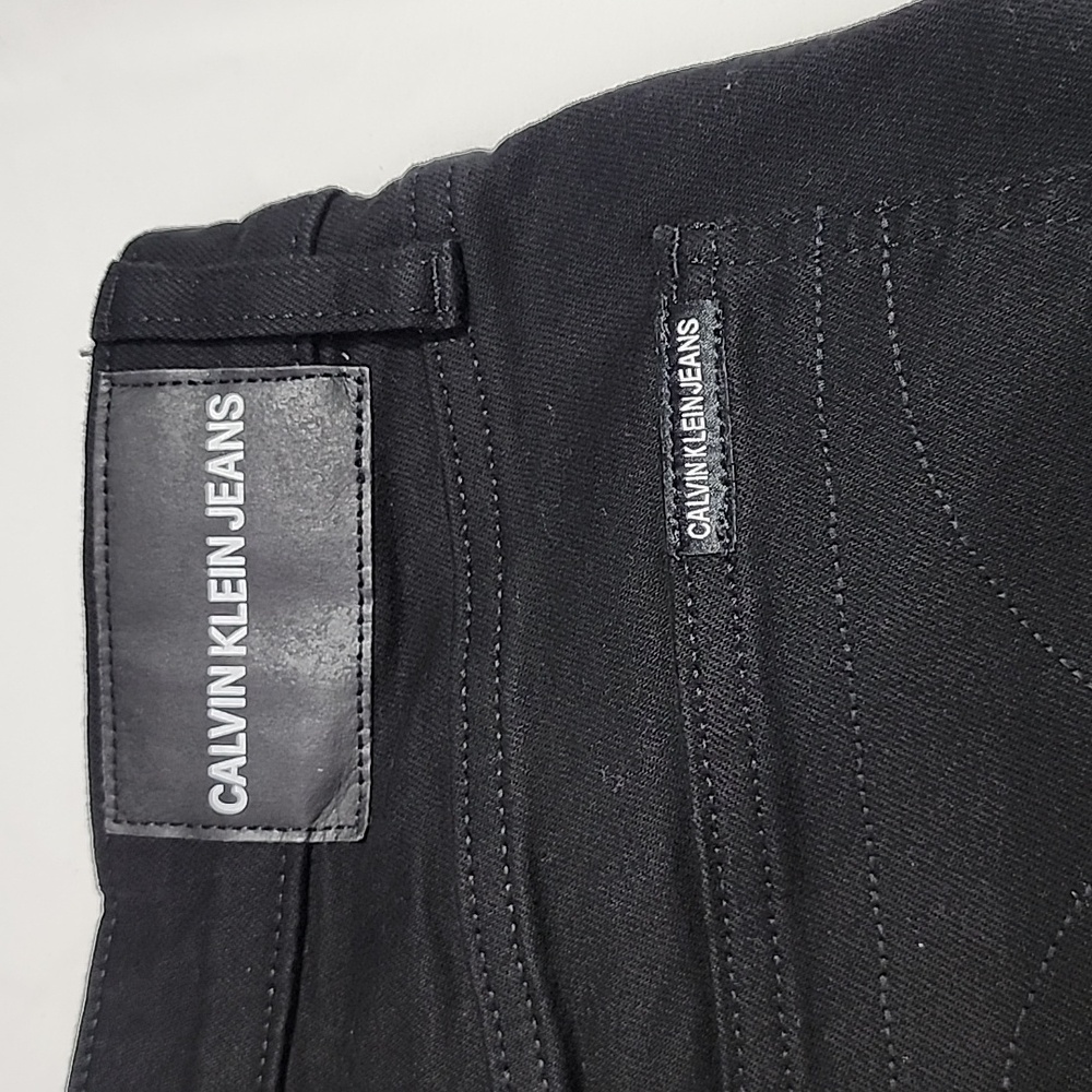 CALVIN KLEIN JEANS MENS DENIM BLACK SLIM JEANS W32 X L30 - Picture 9 of 16